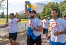 Благодійний забіг на підтримку Охматдиту. Фото: ДСНС України