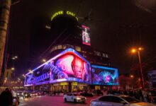 UArt Media Fest на фасаді ТЦ Гулівер. Фото: пресслужба ТРЦ Gulliver