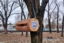 Годівниця з QR-кодом. Фото: facebook.com/dniprouzn