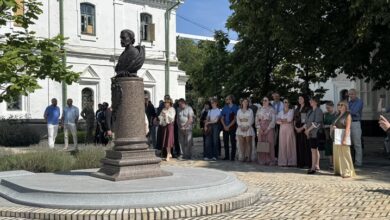 Пам'ятник Івану Мазепі в Національнму заповіднику "Києво-Печерська лавра". Фото: Суспільне
