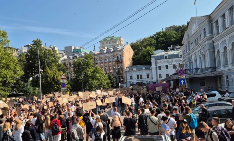 Протест проти відставки Федорова в Києві. Фото: Дарина Феденко / hromadske