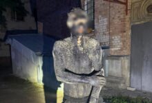 Затриманий чоловік. Фото: Патрульна поліція Києва