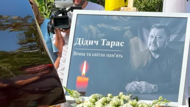 Прощання з Тарасом Дідичем, головою Дмитрівської громади на Київщині. Фото: Марія Юркян / hromadske