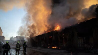 Наслідки нічної атаки на столицю. Фото: ДСНС