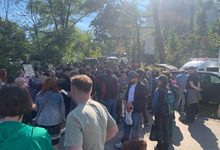 Протест на Теремках. Фото: Вечірній Київ